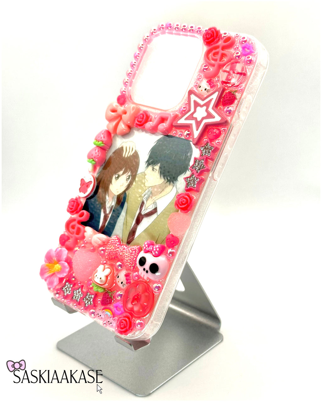 Unique iPhone 15 Pro Case - Futaba & Kou (Blue Spring Ride)🎀