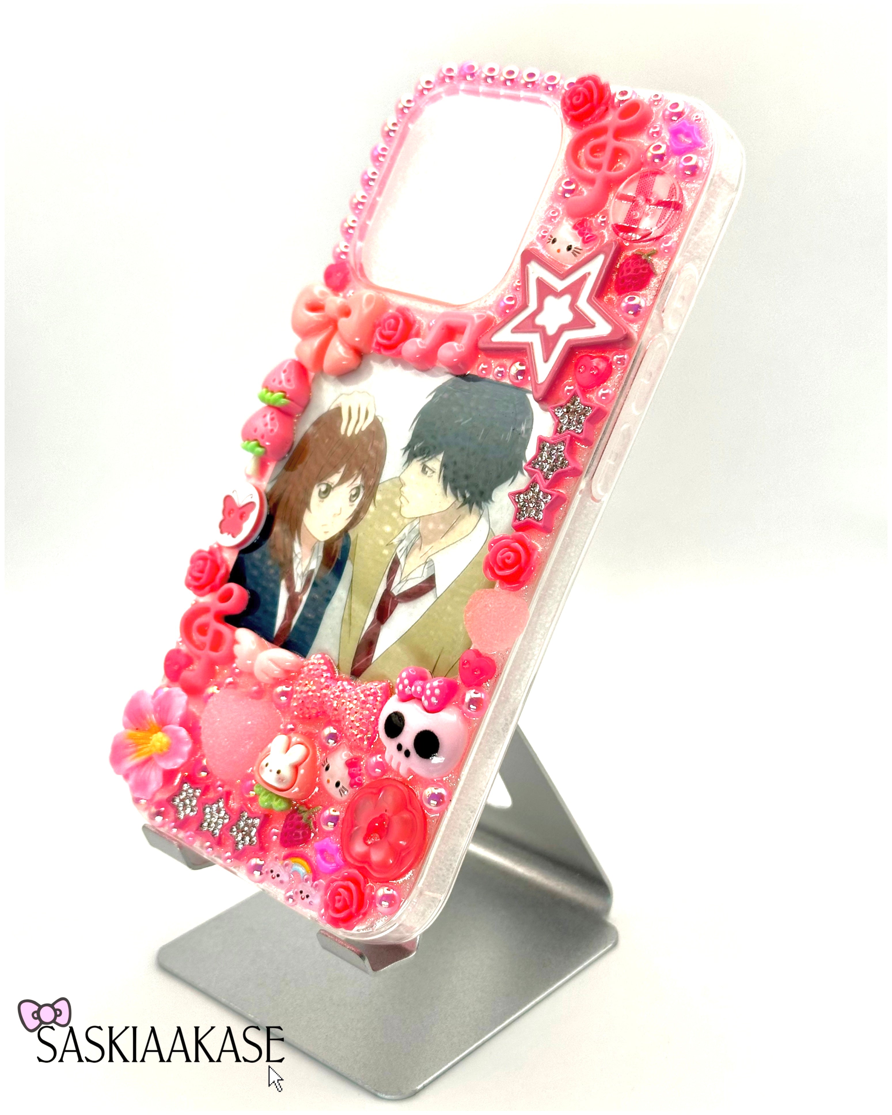 Unique iPhone 15 Pro Case - Futaba & Kou (Blue Spring Ride)🎀