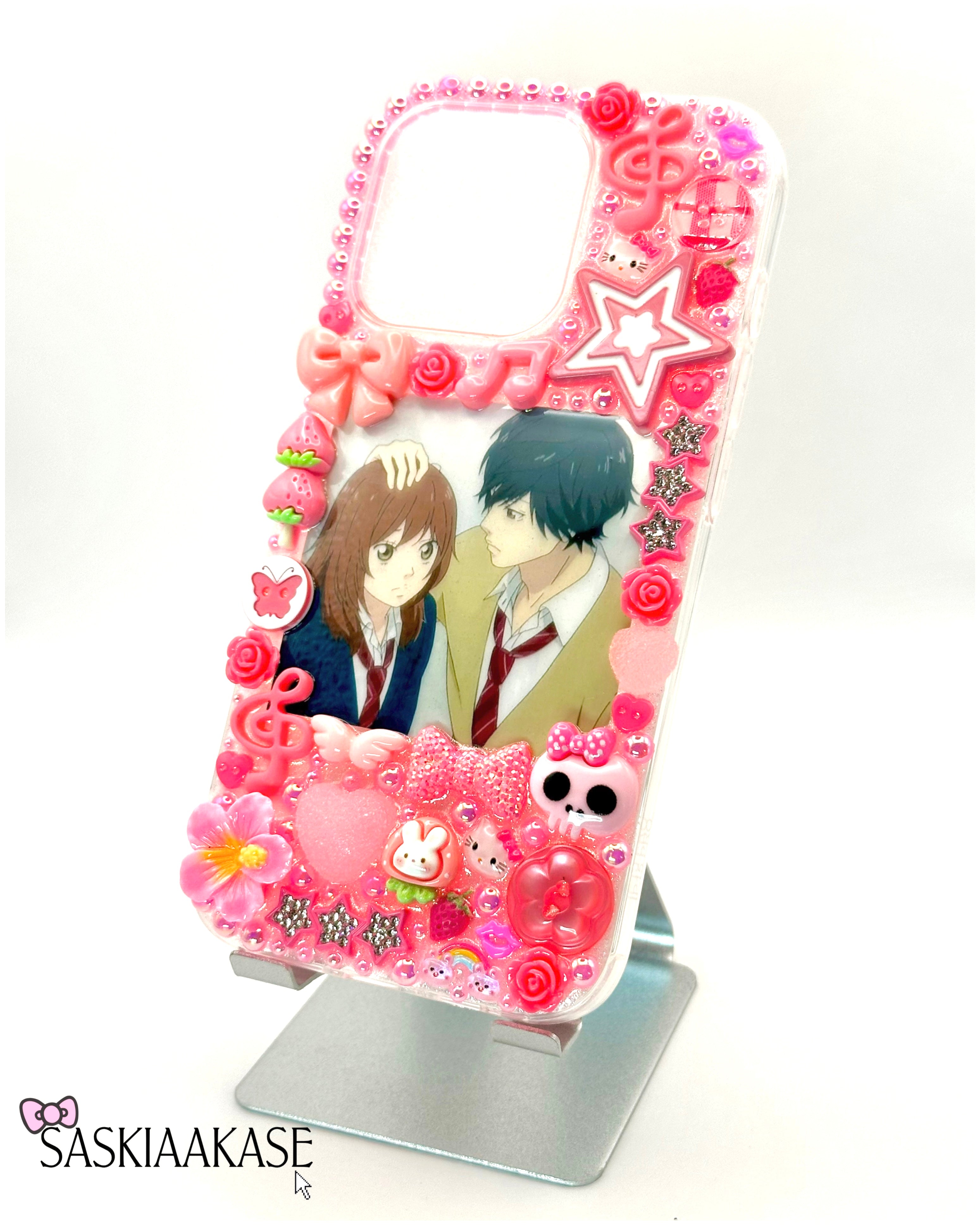 Unique iPhone 15 Pro Case - Futaba & Kou (Blue Spring Ride)🎀