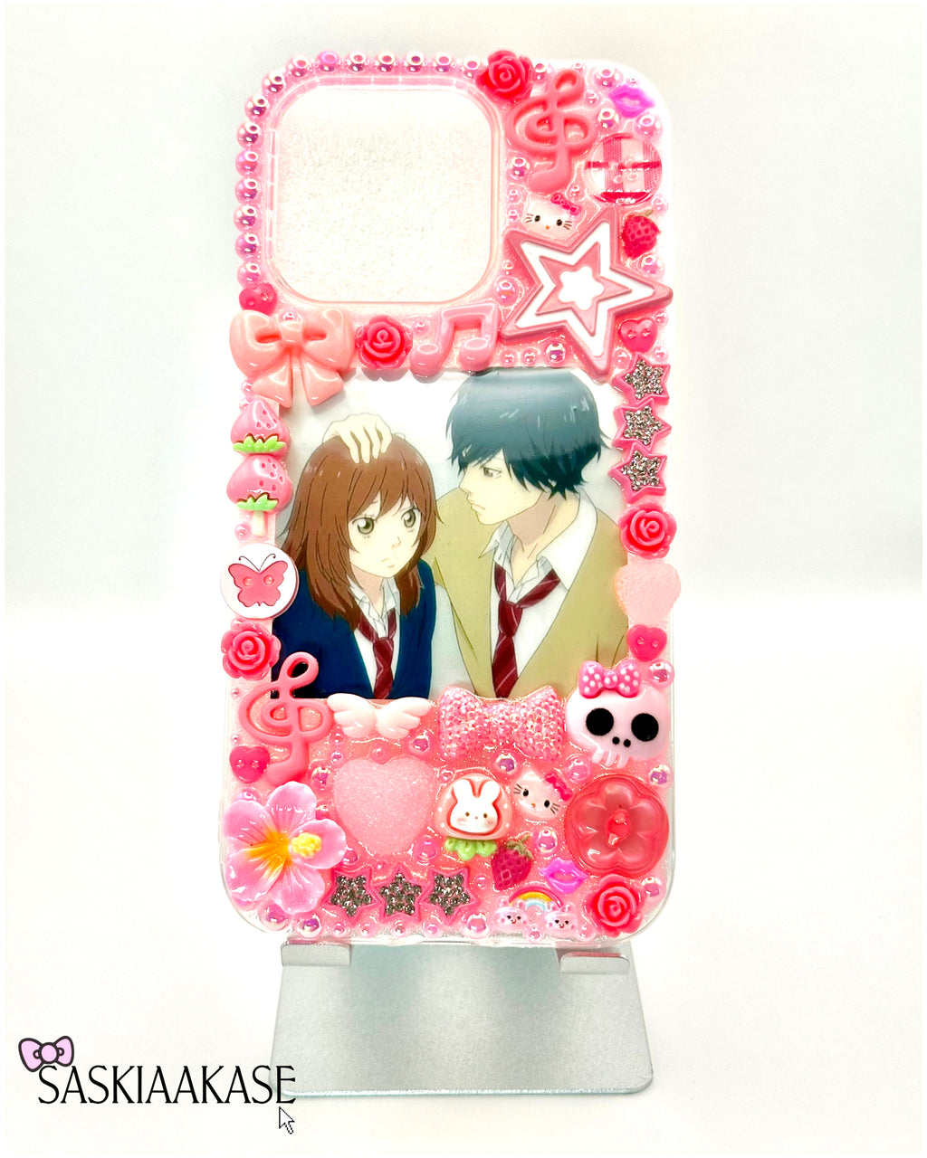 Unique iPhone 15 Pro Case - Futaba & Kou (Blue Spring Ride)🎀