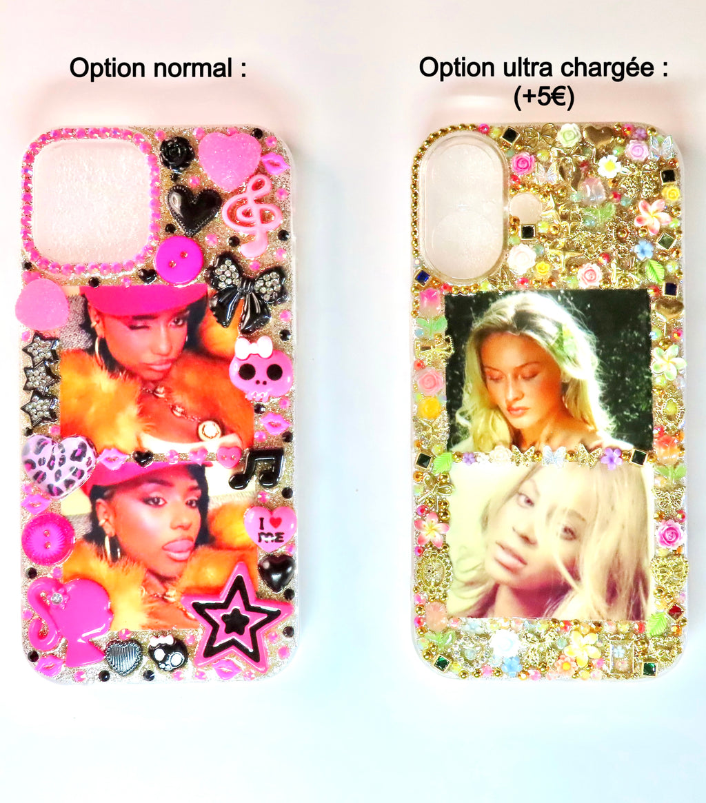 Coque personnalisée avec 2 photos rectangulaires - fait main💗