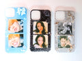 Coque personnalisée avec deux photos – version minimaliste fait main☁️